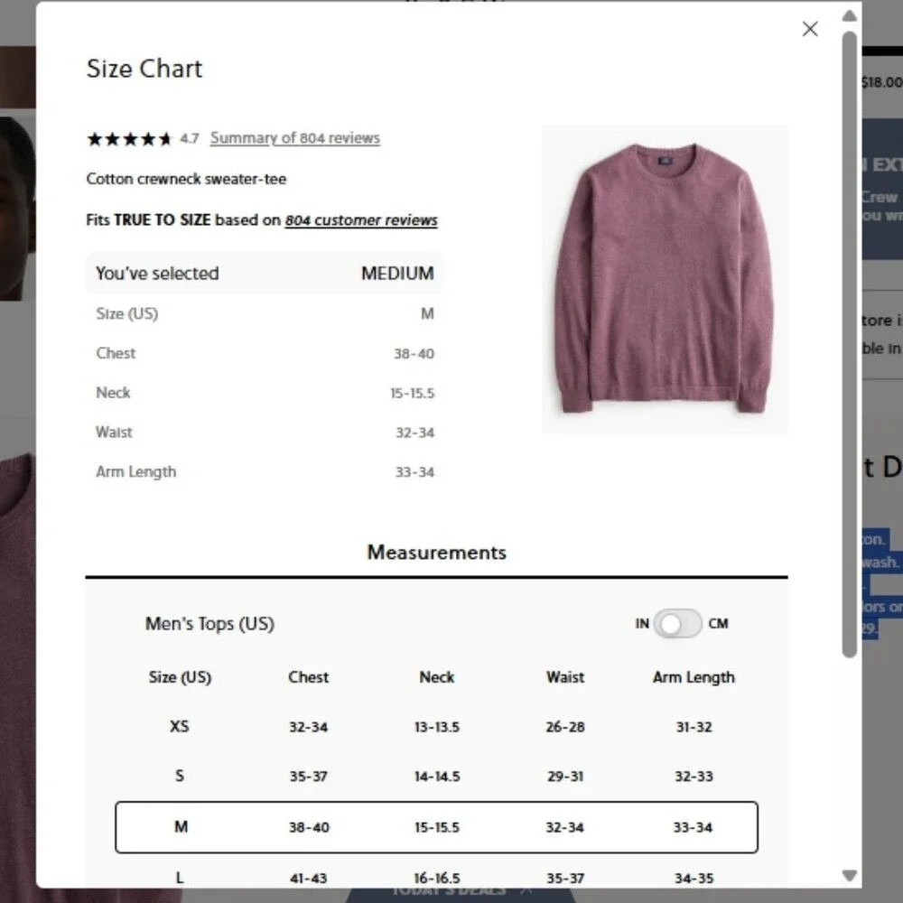 J.Crew‎ Cotton Crewneck Sweater-Tee Weathered Rose Color AZ229 Size M